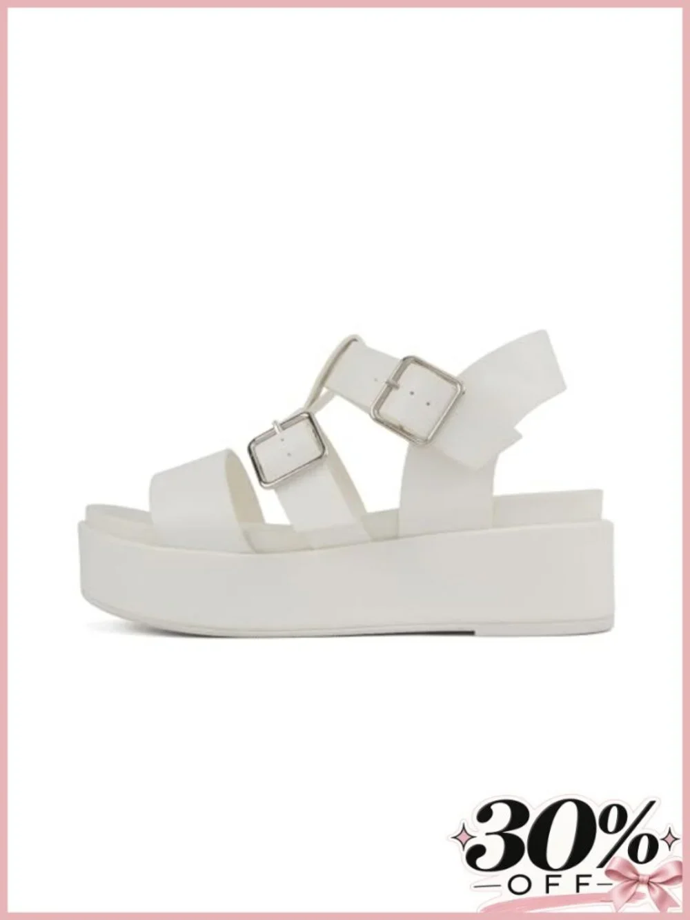 Soda Stellar Women Platform Wedge Sandals Adjustable Ankle Strap Open Toe
